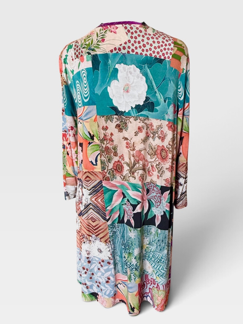 Johnny Was Multicolor Patchwork Floral Tunic Top Size Small - Picture 3 of 12